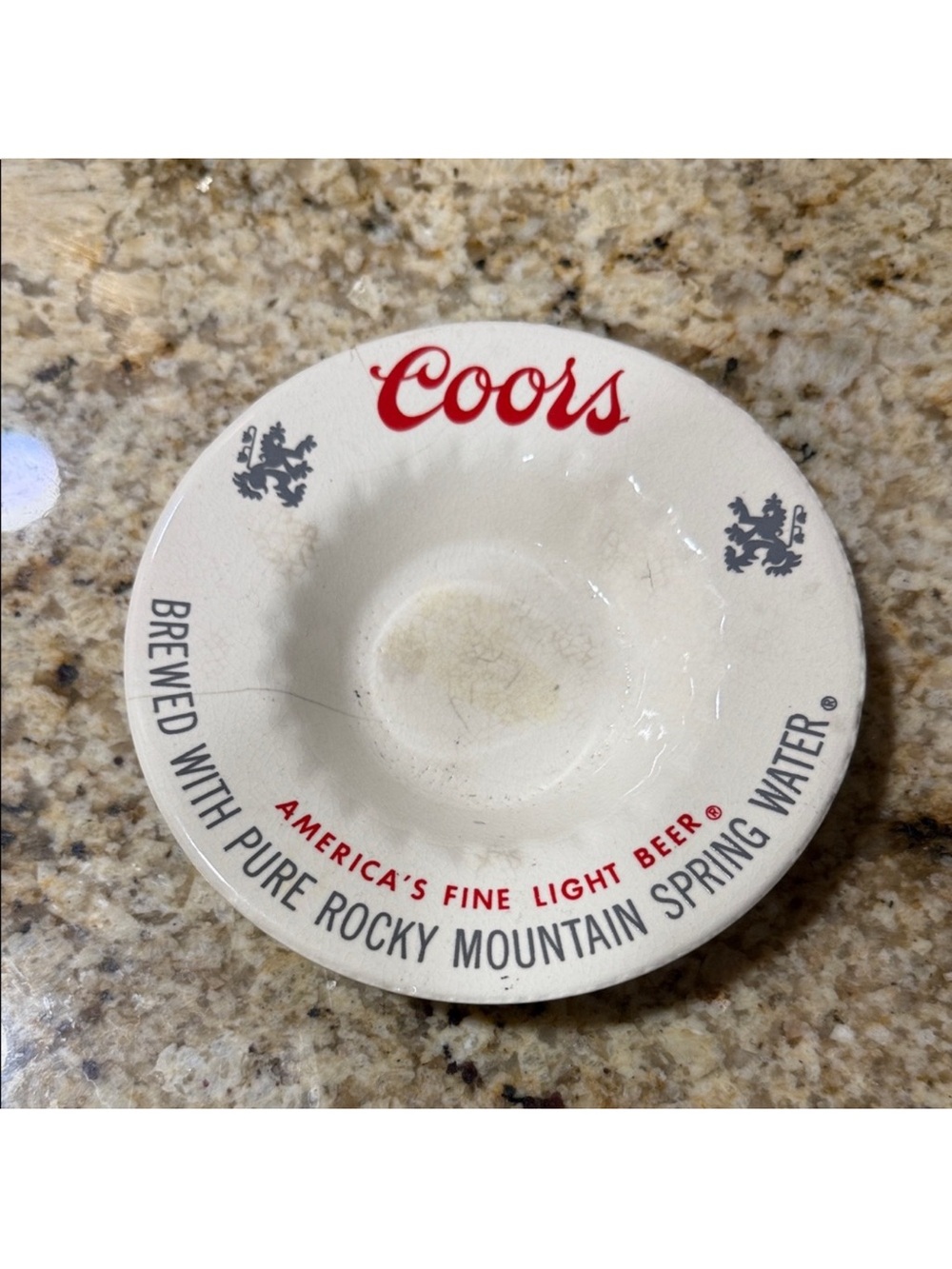Vintage Coors Beer Ashtray 1960